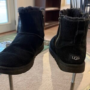 UGG Black Shearling Ankle Boots